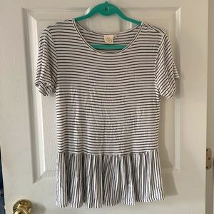 Black and white striped tshirt